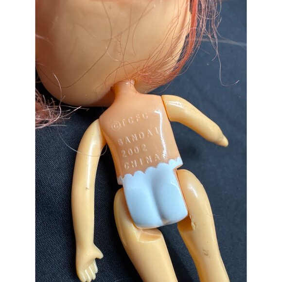 Bandai 2002 Strawberry Shortcake Mini Doll With Red Hair & White Outfit 5.5 Inch - Picture 3 of 4